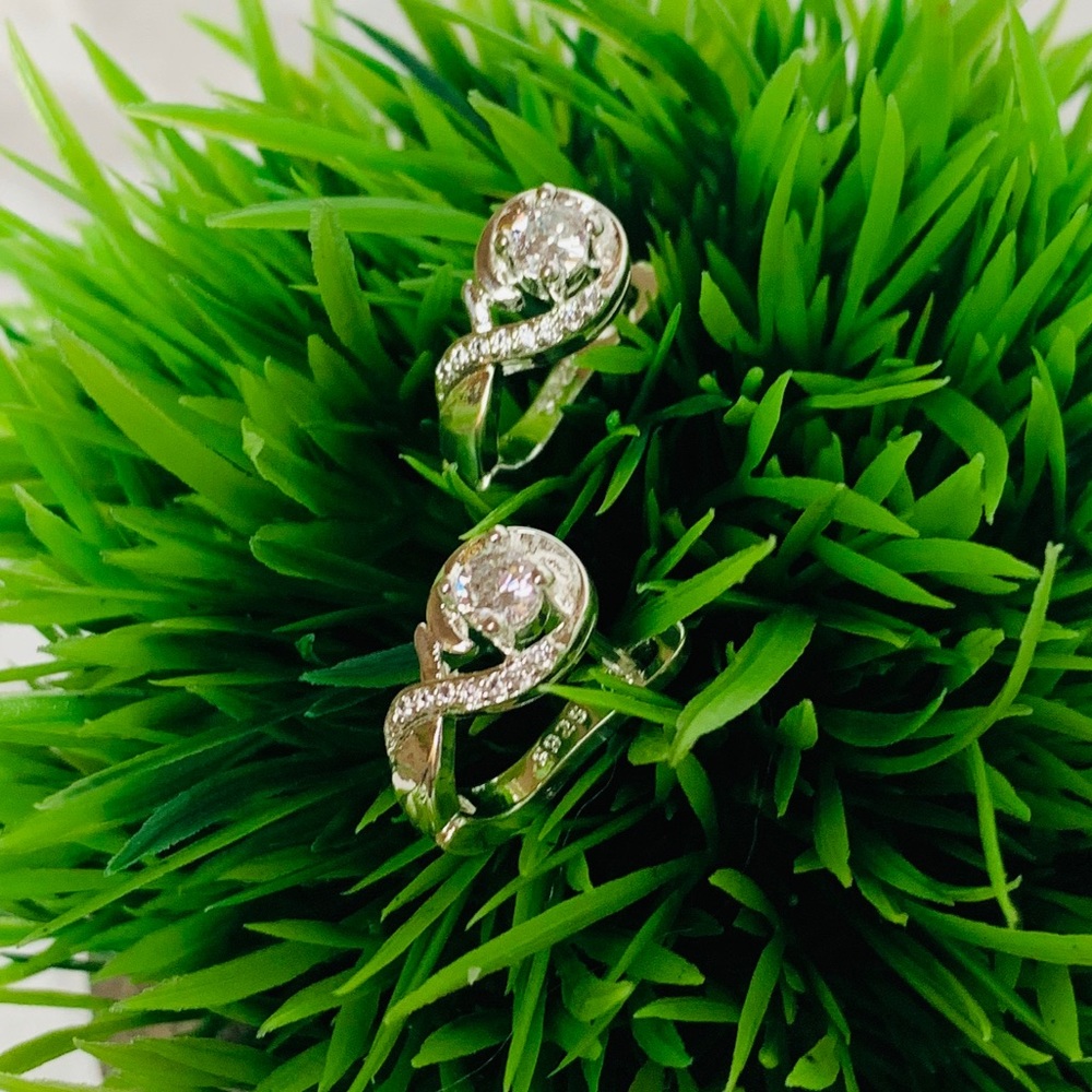 Boutique | Infinity 925 Silver CZ Earrings